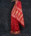 Raja Rani Pure Katan Red Handwoven Bridal Saree