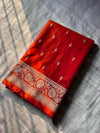 Samantha Celebrity Inspired Dual Shade Orange Saree | Soft Mashru Silk