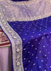 Samantha Inspired Royal Blue Mashru Silk Saree with Hand Zardozi & Meenakari Work